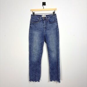 BKE Buckle Billie Slim Fit High Rise Cropped Straight Leg Jeans Size 28x28 Denim